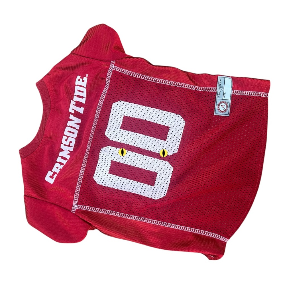 Pets First Alabama Crimson Tide Pet Dog Jersey 00 Red white size Medium